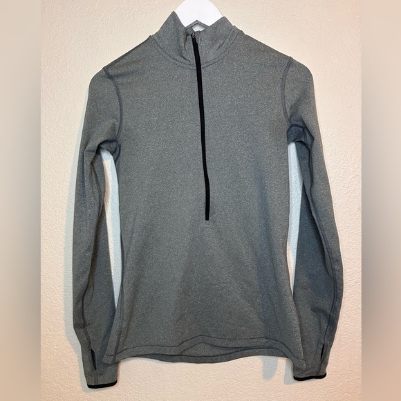 Nike Pro Dri Fit Womens Half Zip Long Sleeve Pullover With Thumb Holes Athletic - Picture 1 of 8